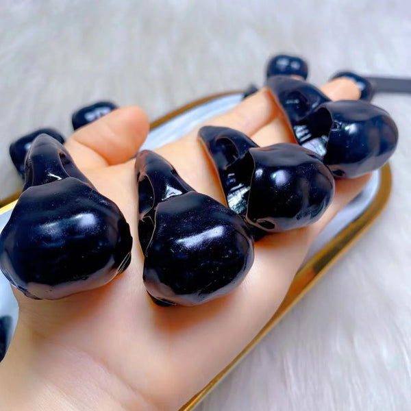 Black Obsidian Raven Skulls-ToShay.org
