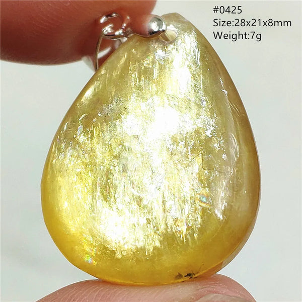 Gold Lepidolite Flash Pendant-ToShay.org