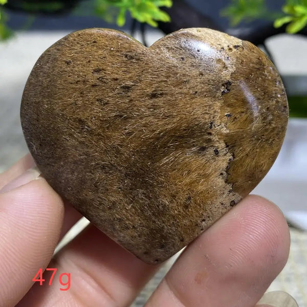 Black Hair Agate Heart-ToShay.org