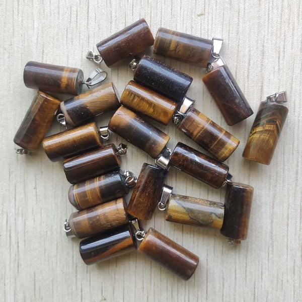 Mixed Crystal Cylinder Pendants-ToShay.org