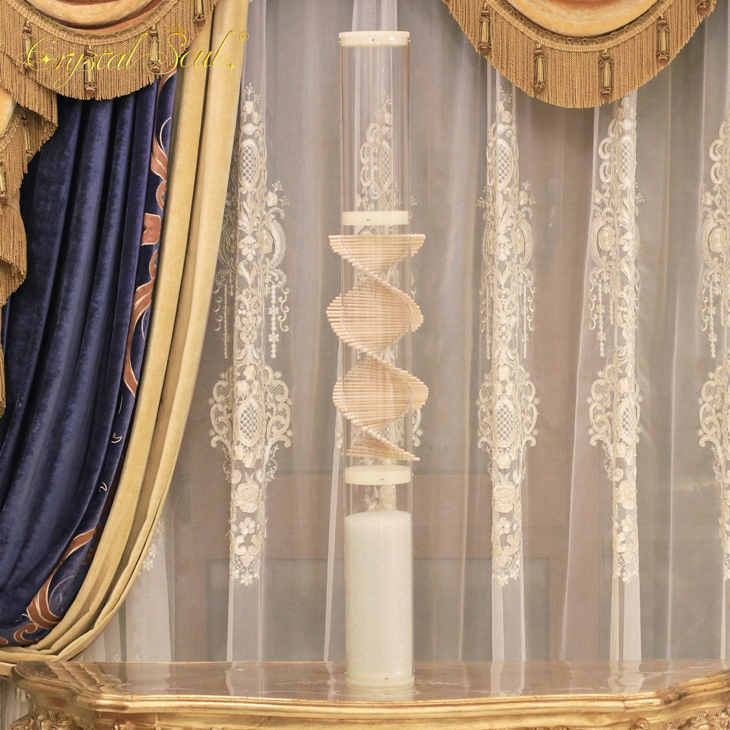 Clear Crystal Rain Stick-ToShay.org