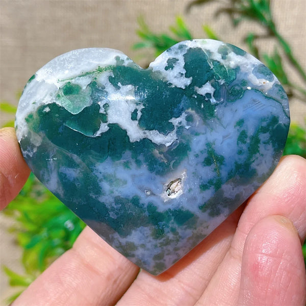 Green Moss Agate Heart-ToShay.org