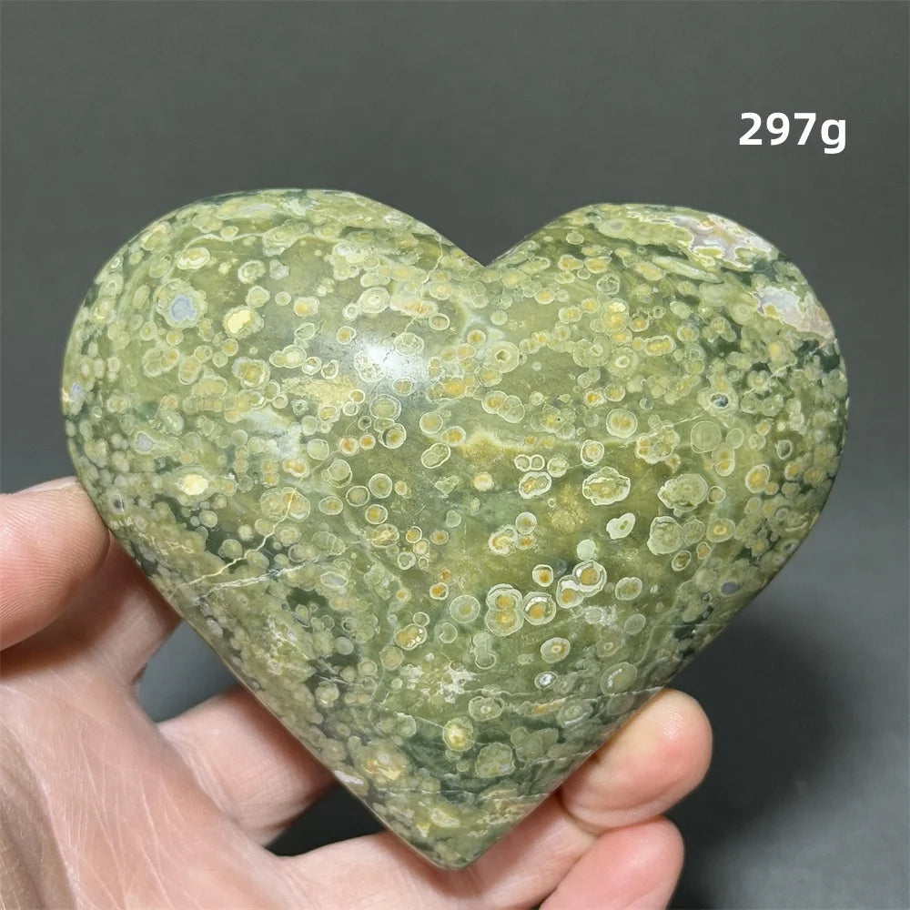 Green Rainforest Jasper Heart-ToShay.org