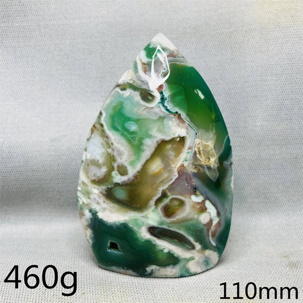 Green Cherry Blossom Agate Flame-ToShay.org