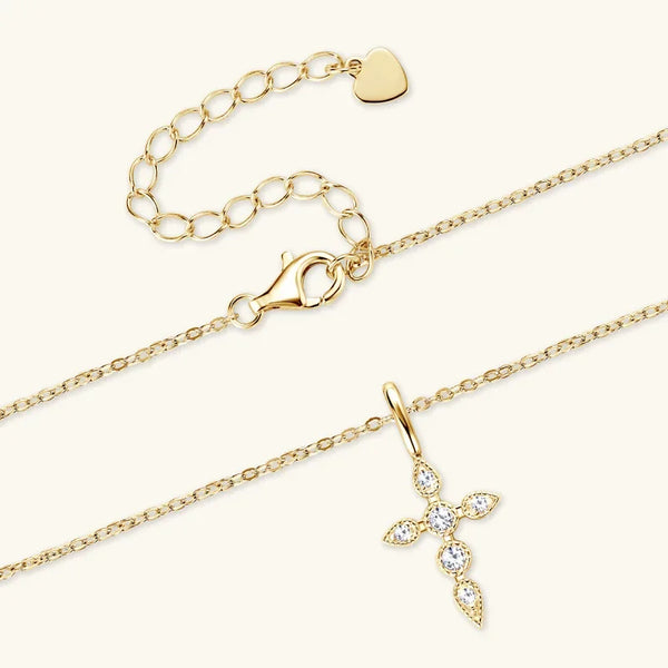 Gold Diamond Cross Pendant-ToShay.org