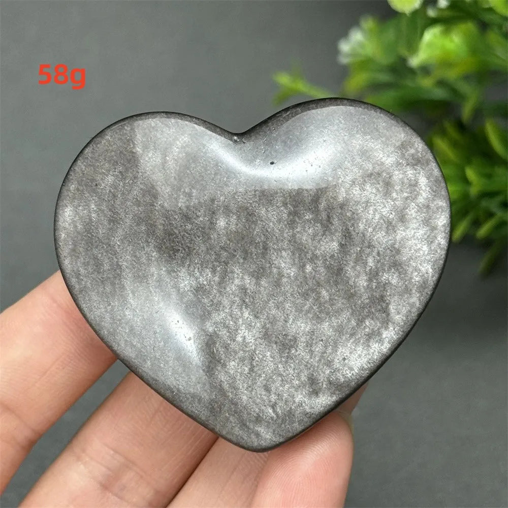 Silver Obsidian Quartz Heart-ToShay.org