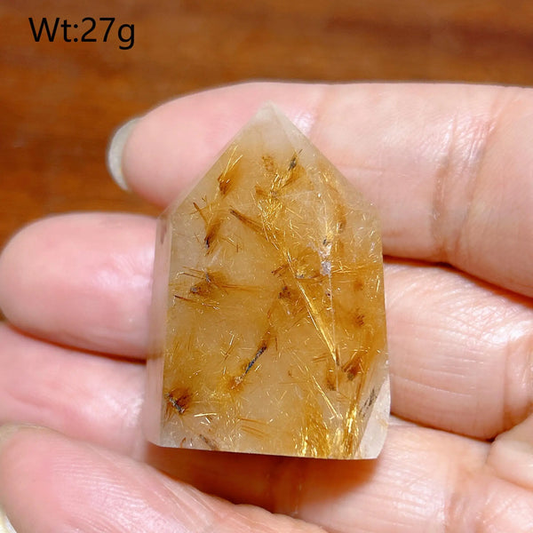 Gold Rutilated Crystal Point-ToShay.org