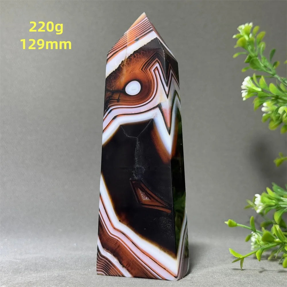 Black Striped Agate Obelisk-ToShay.org