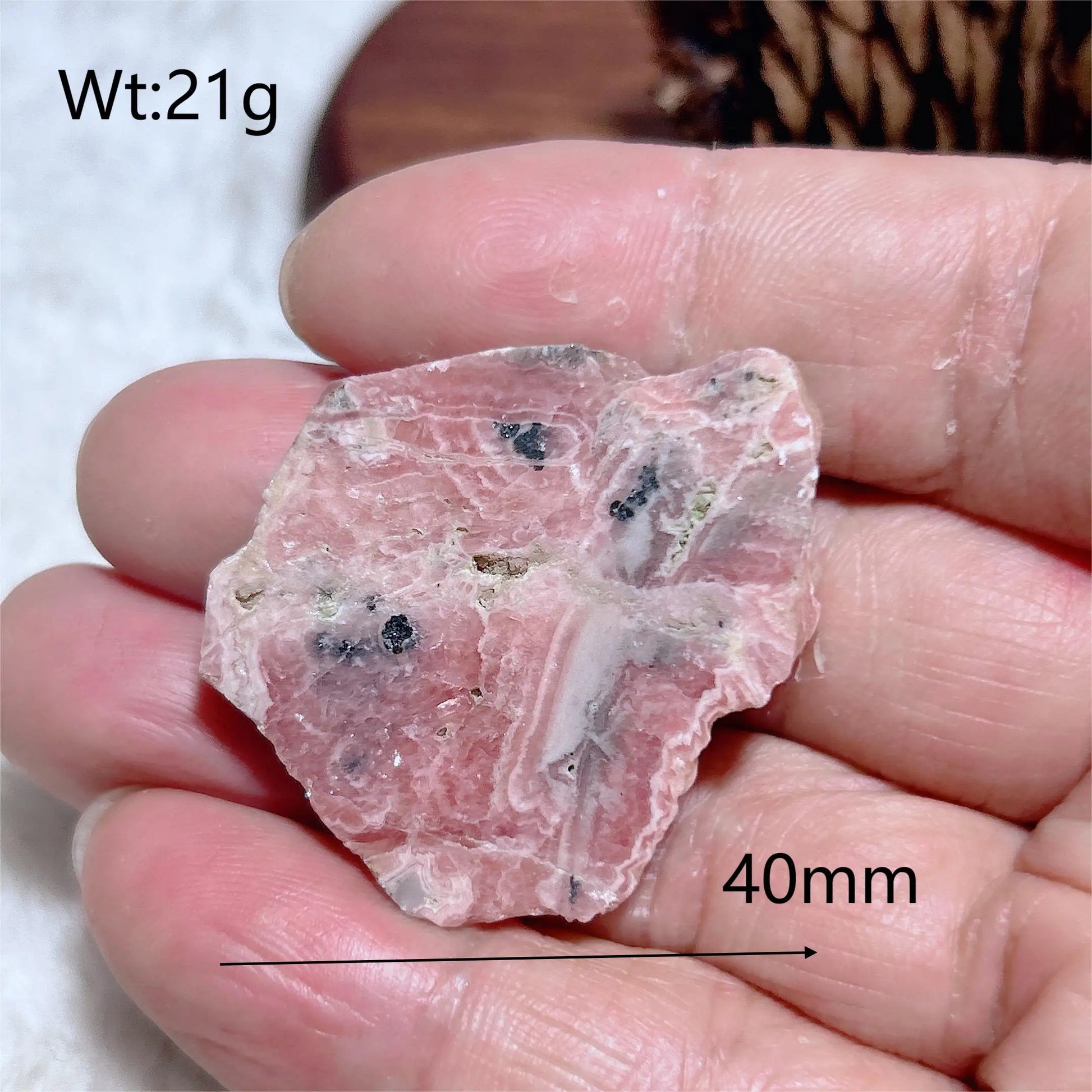 Pink Rhodochrosite Slice-ToShay.org