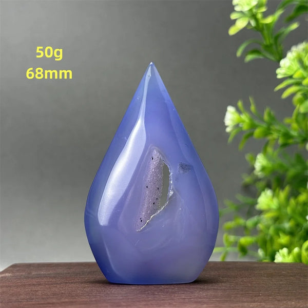 Blue Agate Geode Torch-ToShay.org