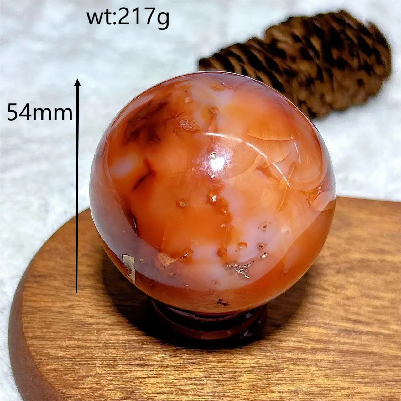 Red Carnelian Quartz Ball-ToShay.org