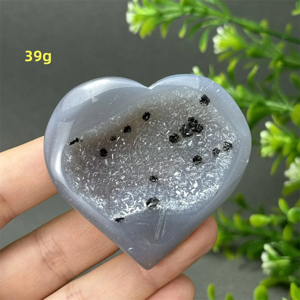 Grey Agate Geode Heart-ToShay.org