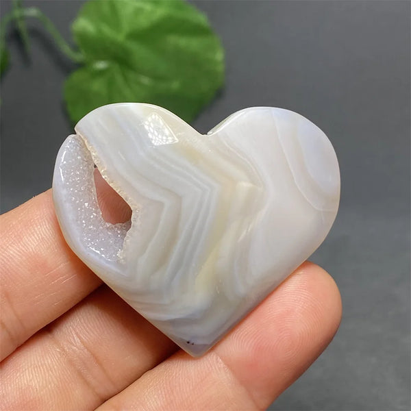 Blue Striped Agate Heart-ToShay.org
