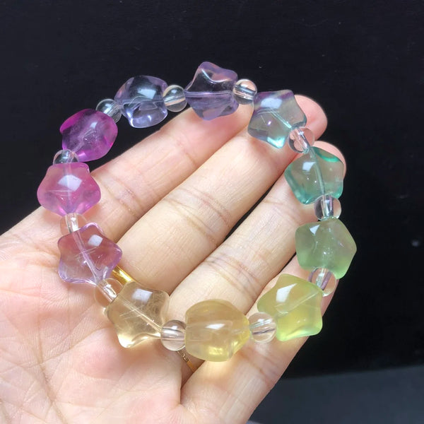 Rainbow Fluorite Star Bracelet-ToShay.org