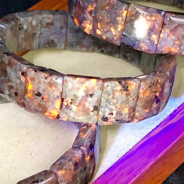 Pink Crystal Yooperlite Bangle-ToShay.org