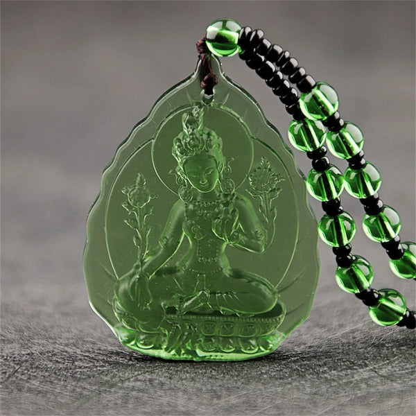 Green Crystal Lotus GuanYin-ToShay.org
