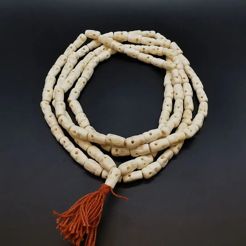 White Yak Bone Skull Beads-ToShay.org