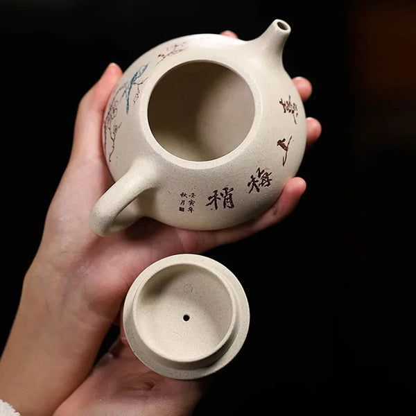 Painted Clay Teapot-ToShay.org