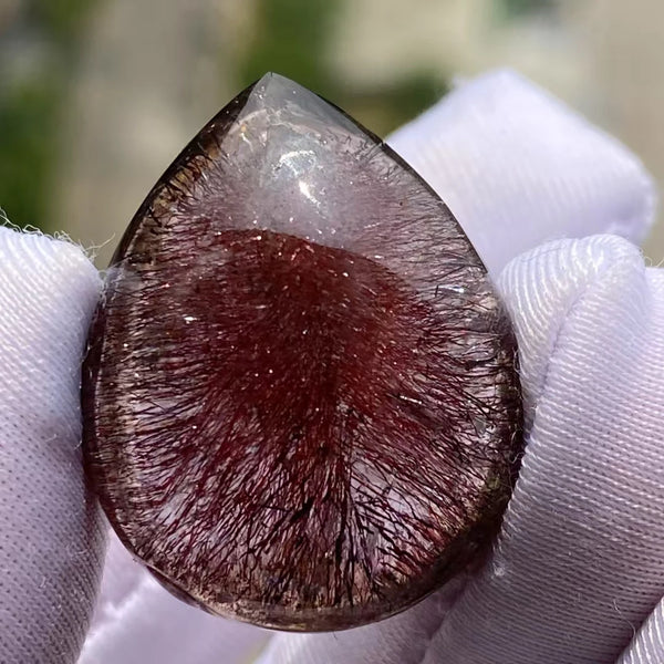 Red Rutilated Quartz Pendant-ToShay.org