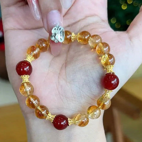 Yellow Hair Citrine Bracelet-ToShay.org