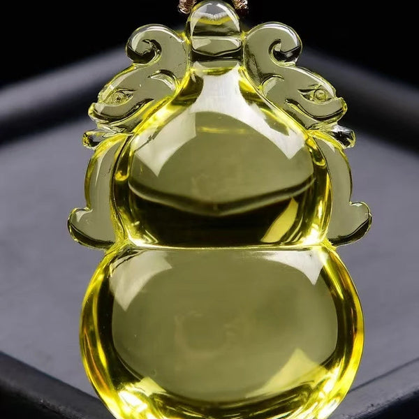 Yellow Citrine Quartz Pendant-ToShay.org