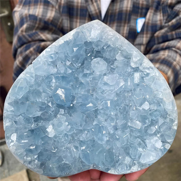 Blue Celestite Heart-ToShay.org