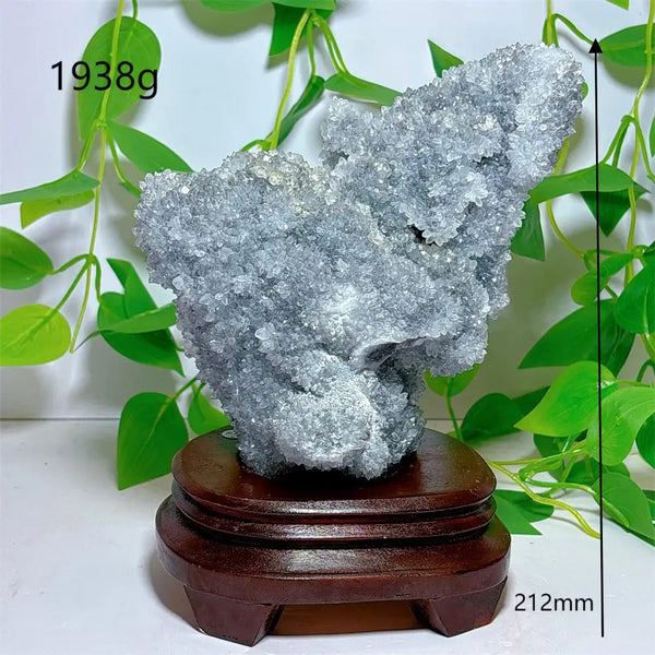 Blue Druzy Calcite Crystal-ToShay.org