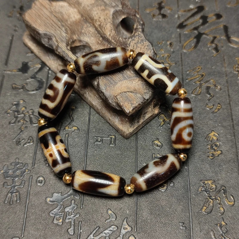 Tibetan Agate Dzi Bracelet-ToShay.org