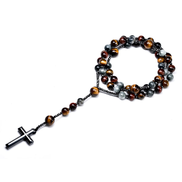 Mixed Tiger Eye Rosary-ToShay.org