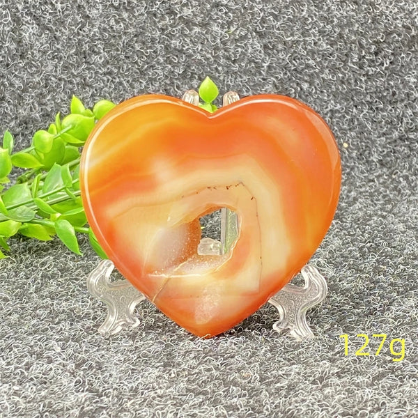 Red Agate Geode Heart-ToShay.org