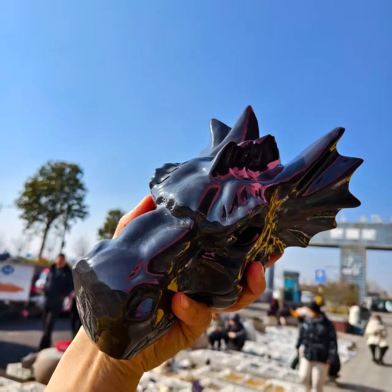 Black Jade Dragon Head-ToShay.org