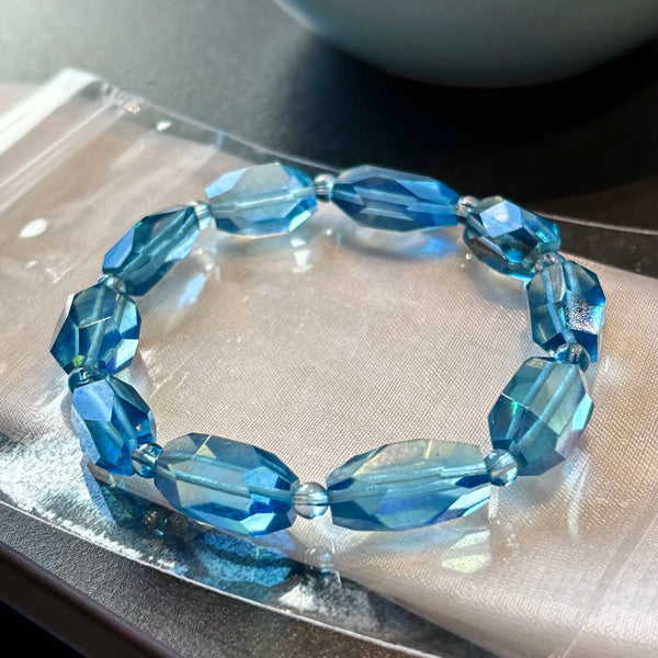 Blue Aquamarine Bracelet-ToShay.org