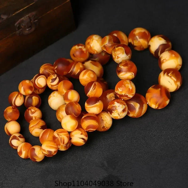 Yellow Amber Beeswax Bracelets-ToShay.org