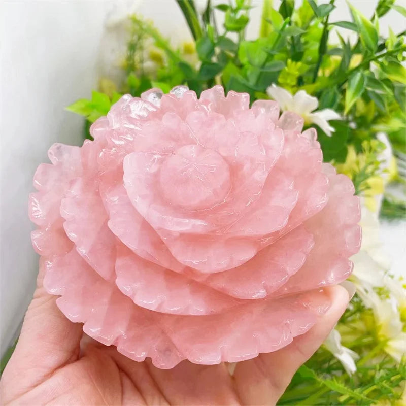 Pink Rose Quartz Flower-ToShay.org