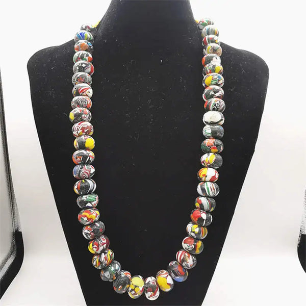Rainbow Glass Bead Necklace-ToShay.org