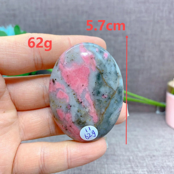 Pink Rhodonite Palm Stones-ToShay.org