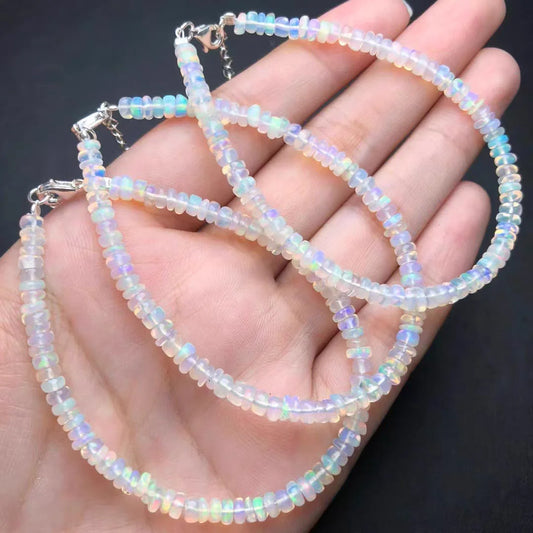 White Opal Abacus Bracelet-ToShay.org