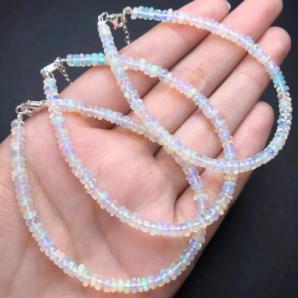 White Opal Abacus Bracelet-ToShay.org