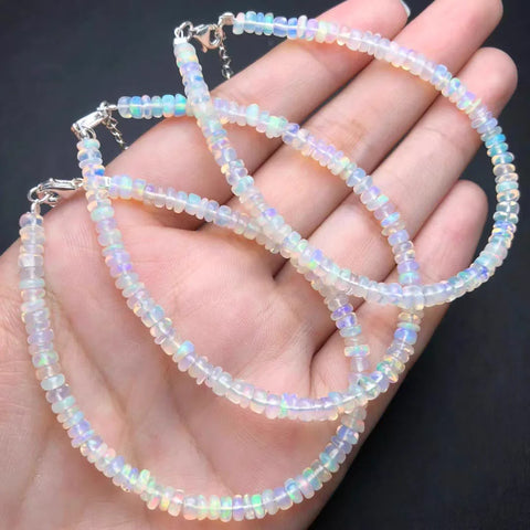 White Opal Abacus Bracelet-ToShay.org
