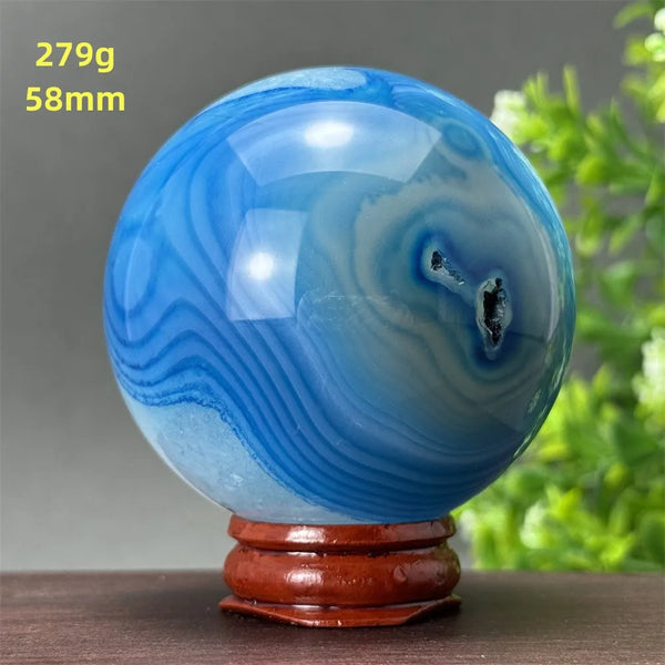 Blue Agate Ball-ToShay.org