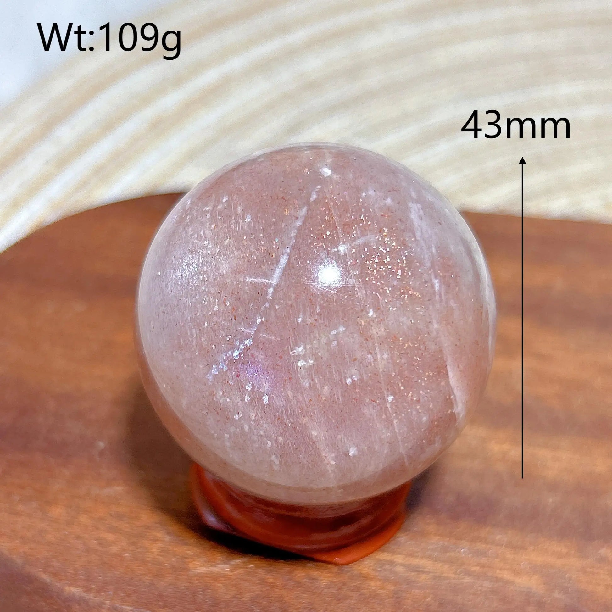 Pink Moonstone Ball-ToShay.org