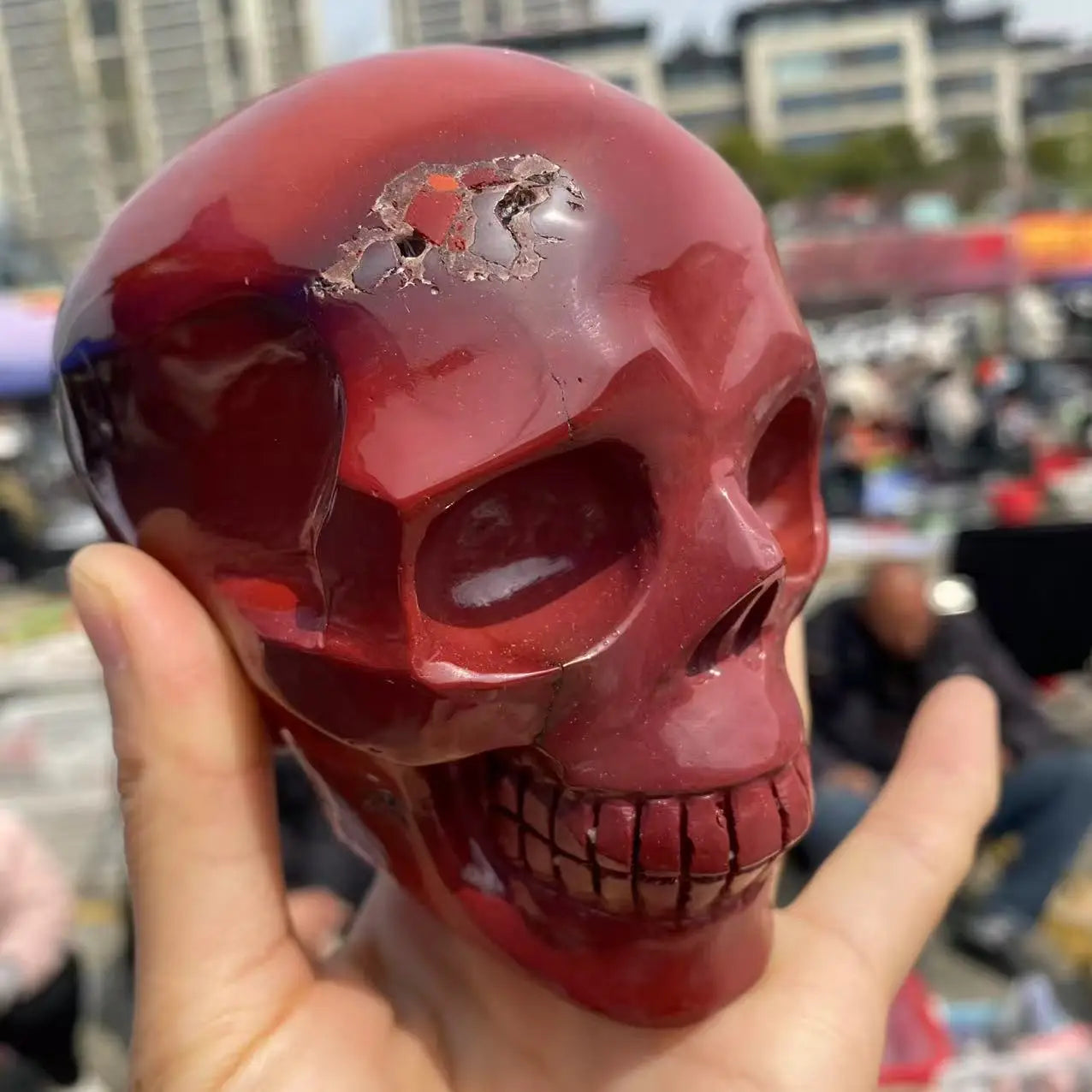 Red Mookaite Skull-ToShay.org