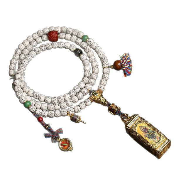 White Bodhi Seed Thangka-ToShay.org