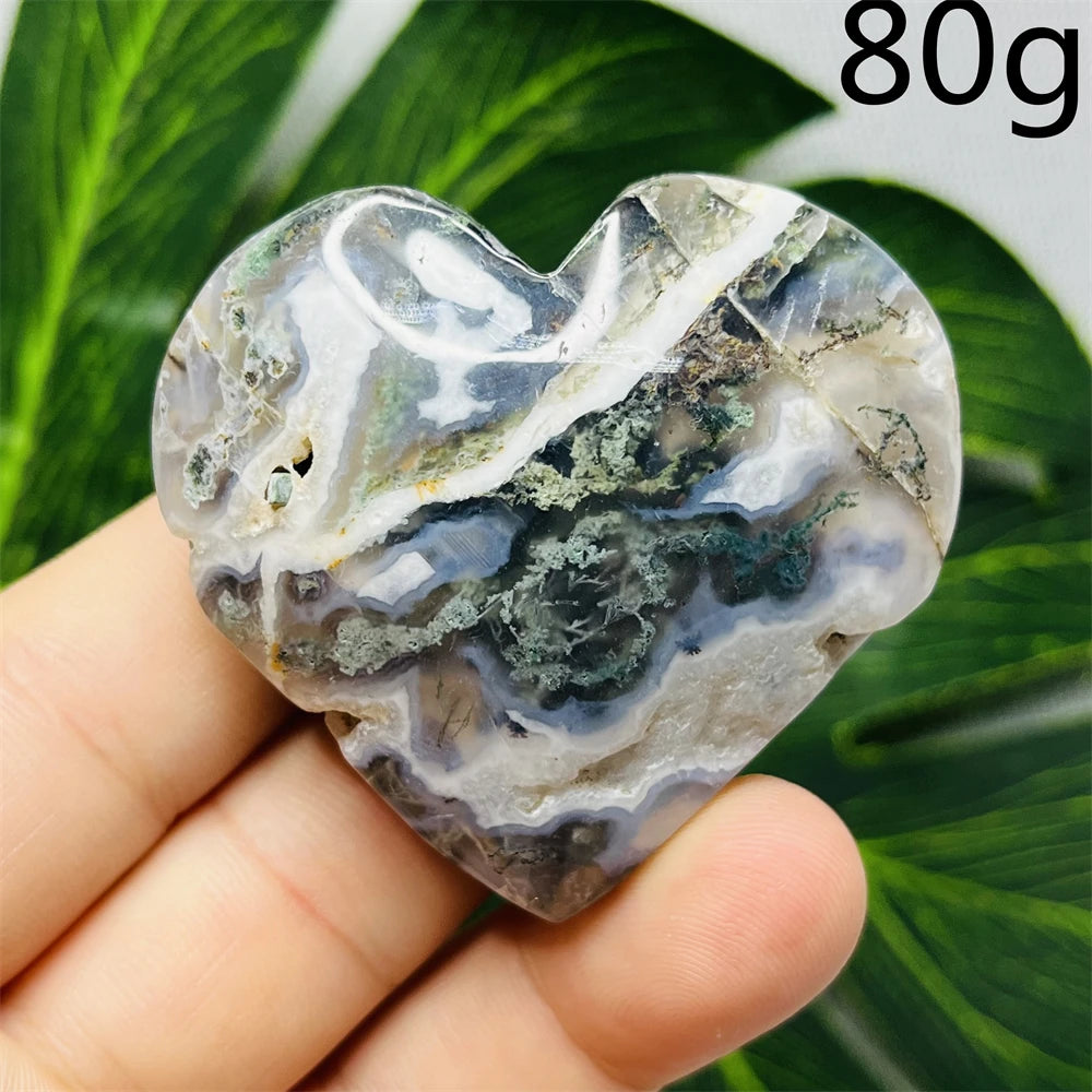 Green Moss Agate Hearts-ToShay.org