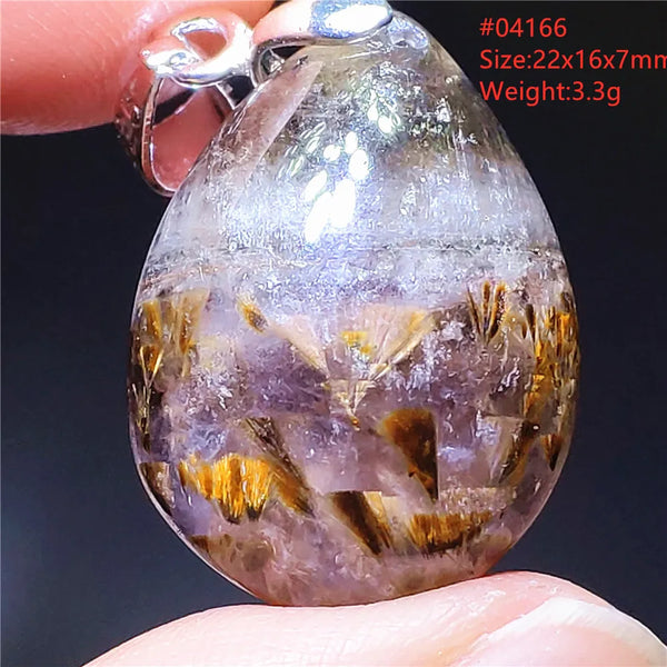 Gold Rutilated Pendant-ToShay.org