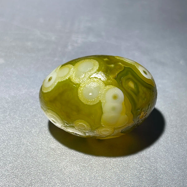 Green Gobi Flower Eye Agate-ToShay.org