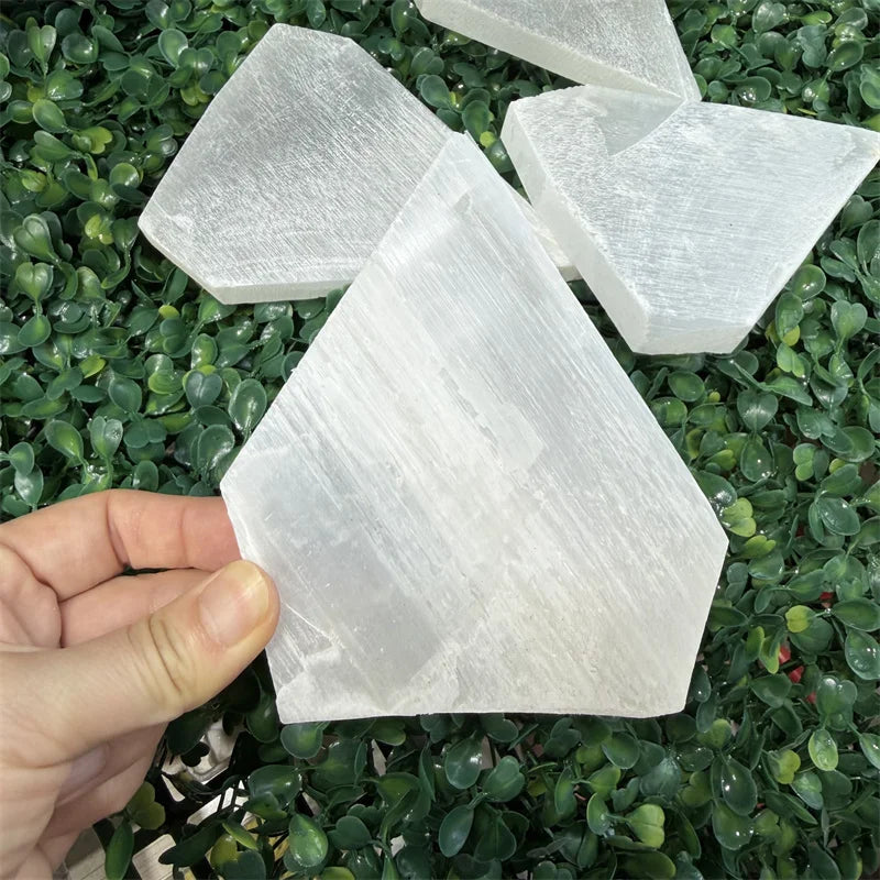 White Selenite Plate-ToShay.org