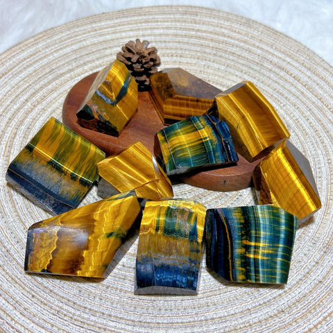 Blue Yellow Tiger Eye Stone-ToShay.org