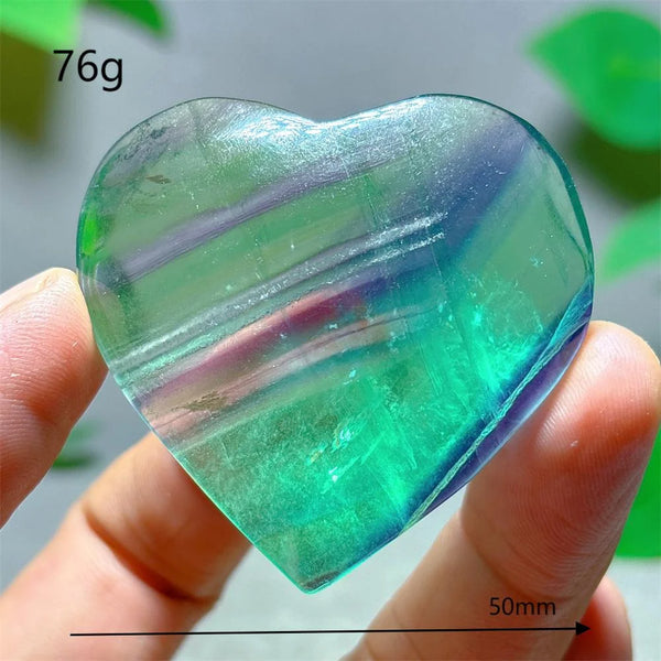 Rainbow Fluorite Heart-ToShay.org