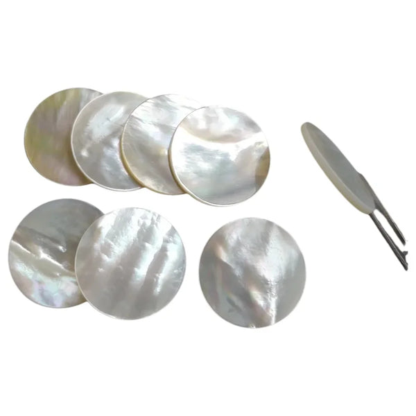 White Shell Flat Discs-ToShay.org